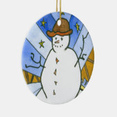 Star Juggler kerstboomversiering Keramisch Ornament (Rechts)