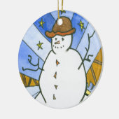 Star Juggler kerstboomversiering Keramisch Ornament (Links)