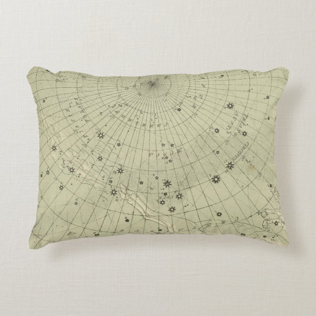 Star-kaart van de Zuid-poolregio Decoratief Kussen (Voorkant)