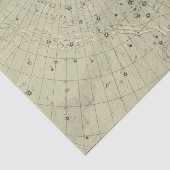 Star-kaart van de Zuid-poolregio Tissuepapier (Detail)