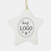 Star Keramisch Ornament met aangepaste Logo en QR- (Rechts)
