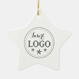 Star Keramisch Ornament met aangepaste Logo en QR-