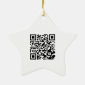 Star Keramisch Ornament met aangepaste Logo en QR- (Achterkant)