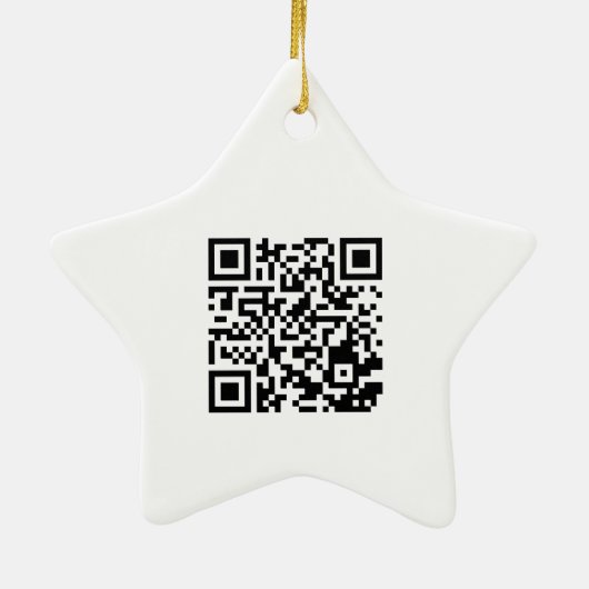 Star Keramisch Ornament met aangepaste Logo en QR- (Achterkant)