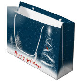 Star-kerstboom en Bunny Large Gift Bag Groot Cadeauzakje (Voorkant Gekanteld)