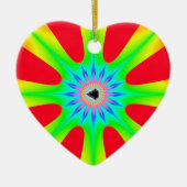 Star Kerstfractal Keramisch Ornament (Voorkant)