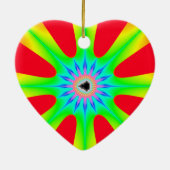 Star Kerstfractal Keramisch Ornament (Achterkant)