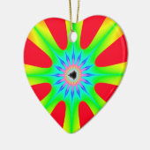 Star Kerstfractal Keramisch Ornament (Links)