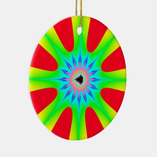 Star Kerstfractal Keramisch Ornament (Rechts)