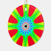 Star Kerstfractal Keramisch Ornament (Links)