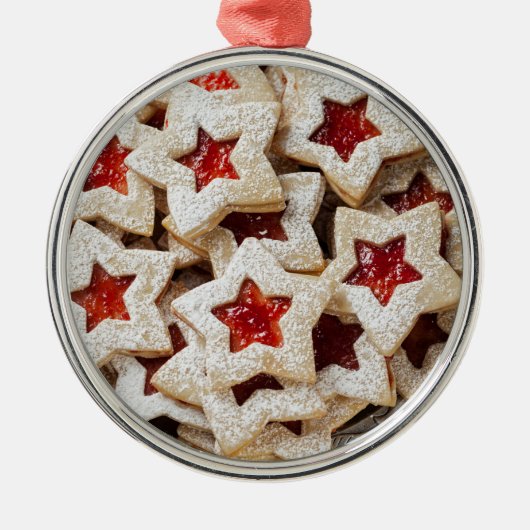 Star Kerstkoekjes Metalen Ornament (Voorkant)