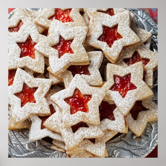 Star Kerstkoekjes Poster (Voorkant)