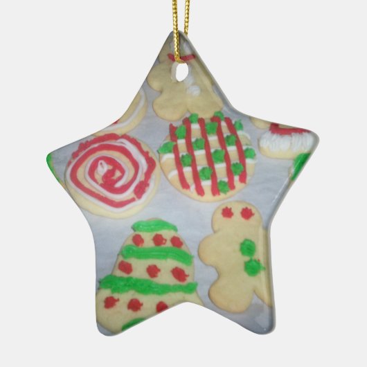 Star kerstkoekjesornament keramisch ornament (Links)