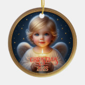 Star-Kissed Angel Child with Candle Ornament (Voorkant)