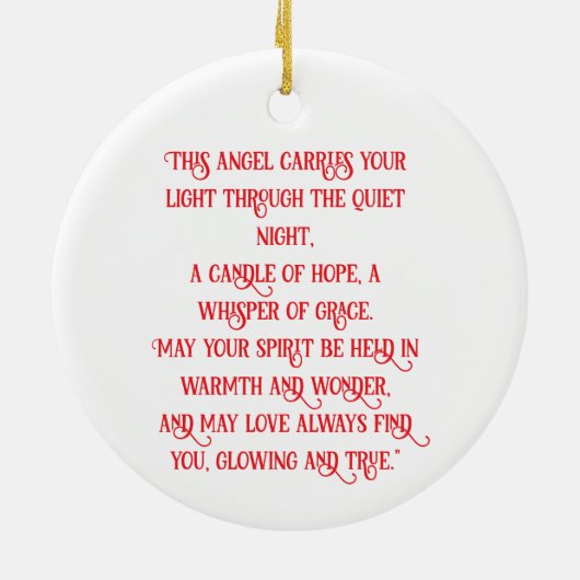 Star-Kissed Angel Child with Candle Ornament (Achterkant)