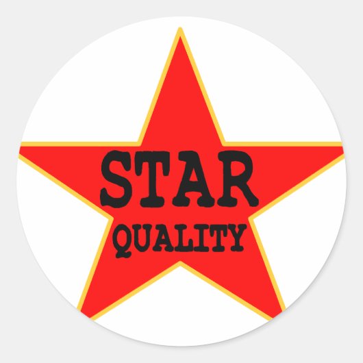Star-kwaliteit Ronde Sticker (Voorkant)