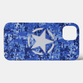 Star Label Decal Navy Blue Camo Case-Mate iPhone Case (Achterkant (horizontaal))