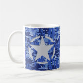 Star Label Decal Navy Blue Camo Koffiemok (Links)