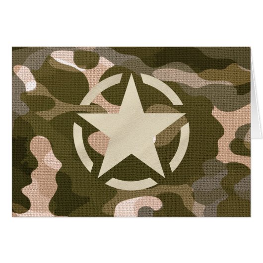 Star-Label op Burlap Camouflage Style (Voorkant Horizontaal)