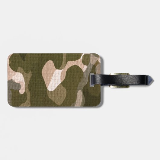Star-Label op Burlap Camouflage Style Bagagelabel (Achterkant horizontaal)