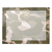 Star-Label op Burlap Camouflage Style Notitieblok (Voorkant)