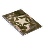 Star-Label op Burlap Camouflage Style Notitieboek (Rechterzijde)