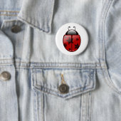 Star Ladybug, Ladybug met sterren Ronde Button 5,7 Cm (In situ)