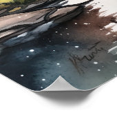 Star Lake Waterverf Landschapskunst Print Poster (Hoek)