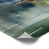 Star Lake Waterverf Landschapskunst Print Poster (Hoek)