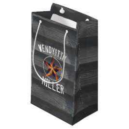 Star Lantern & Old Wood Rustic Klein Cadeauzakje