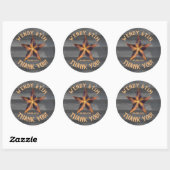 Star Lantern & Old Wood Rustin American Ronde Sticker (Vel)