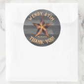 Star Lantern & Old Wood Rustin American Ronde Sticker (Tas)