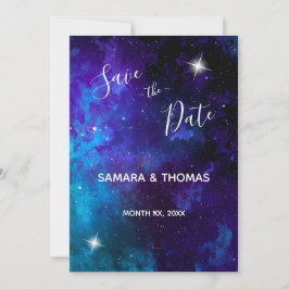 Star Licht Blauw Sky Bruiloft Save The Date