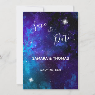 Star Licht Blauw Sky Bruiloft Save The Date