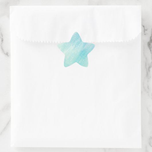 Star Lichtblauwe Sticker (Tas)