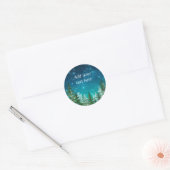 Star Light Forest Night Ronde Sticker (Envelop)