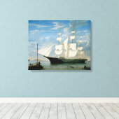 Star Light in Boston Harbour Canvas Afdruk (Insitu (Houten vloer))
