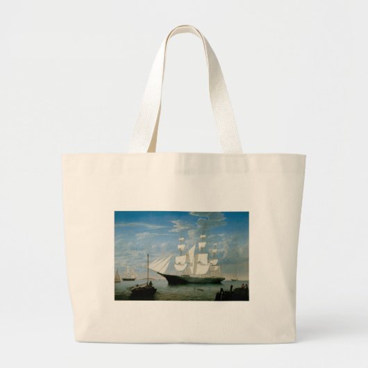 Star Light in Boston Harbour Grote Tote Bag (Voorkant)