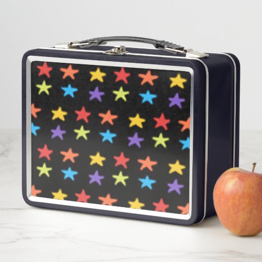 Star Light Metal Lunchbox (Multi & Zwart) (In situ)