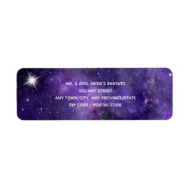 Star Light - Return Address Label - Paars
