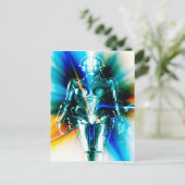 Star Light Robot Briefkaart (Staand voorkant)