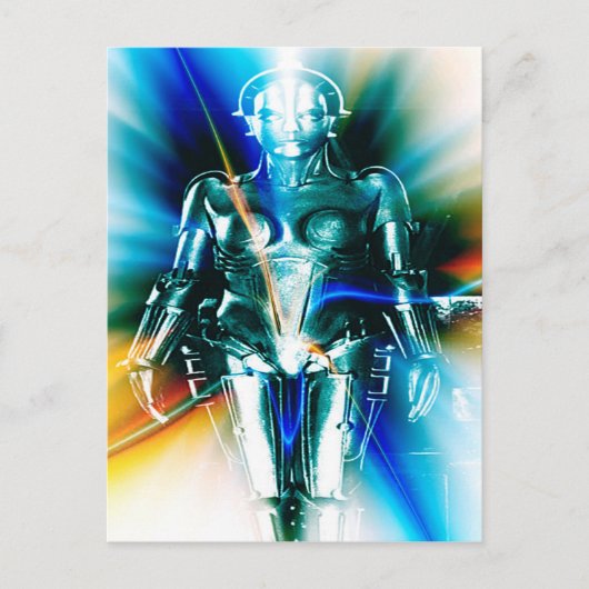 Star Light Robot Briefkaart (Voorkant)