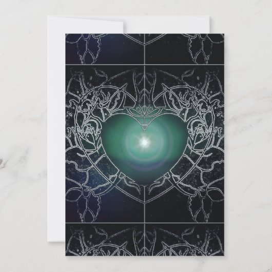 Star Light Roos bruiloft uitnodiging (Achterkant)