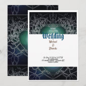 Star Light Roos bruiloft uitnodiging (Voorkant / Achterkant)