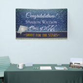Star Light Sky Denim Blauw Afstudeerfeest Spandoek (Beurs)
