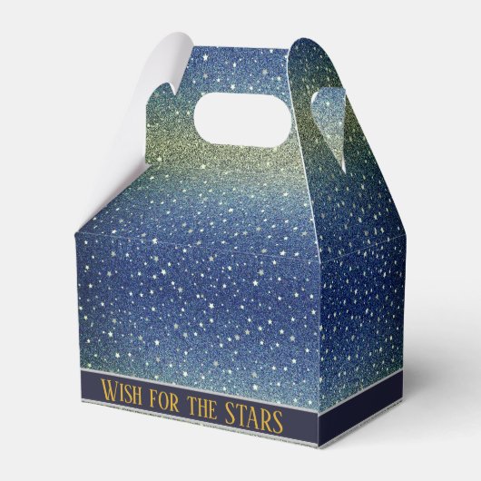 Star Light Sky Denim Blauw Gelukkig Verjaardagsfee Bedankdoosjes (Achterkant)