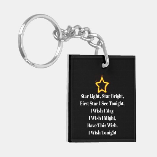 Star Light Star Bright Acryl Sleutelhanger (Voorkant Links)