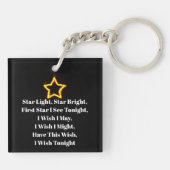 Star Light Star Bright Acryl Sleutelhanger (Achterkant)