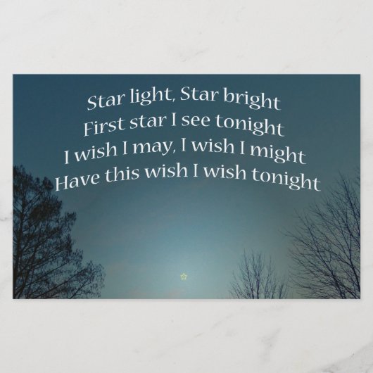 Star Light Star Bright Briefpapier (Voorkant)
