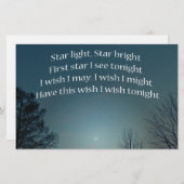 Star Light Star Bright Briefpapier (Voorkant / Achterkant)